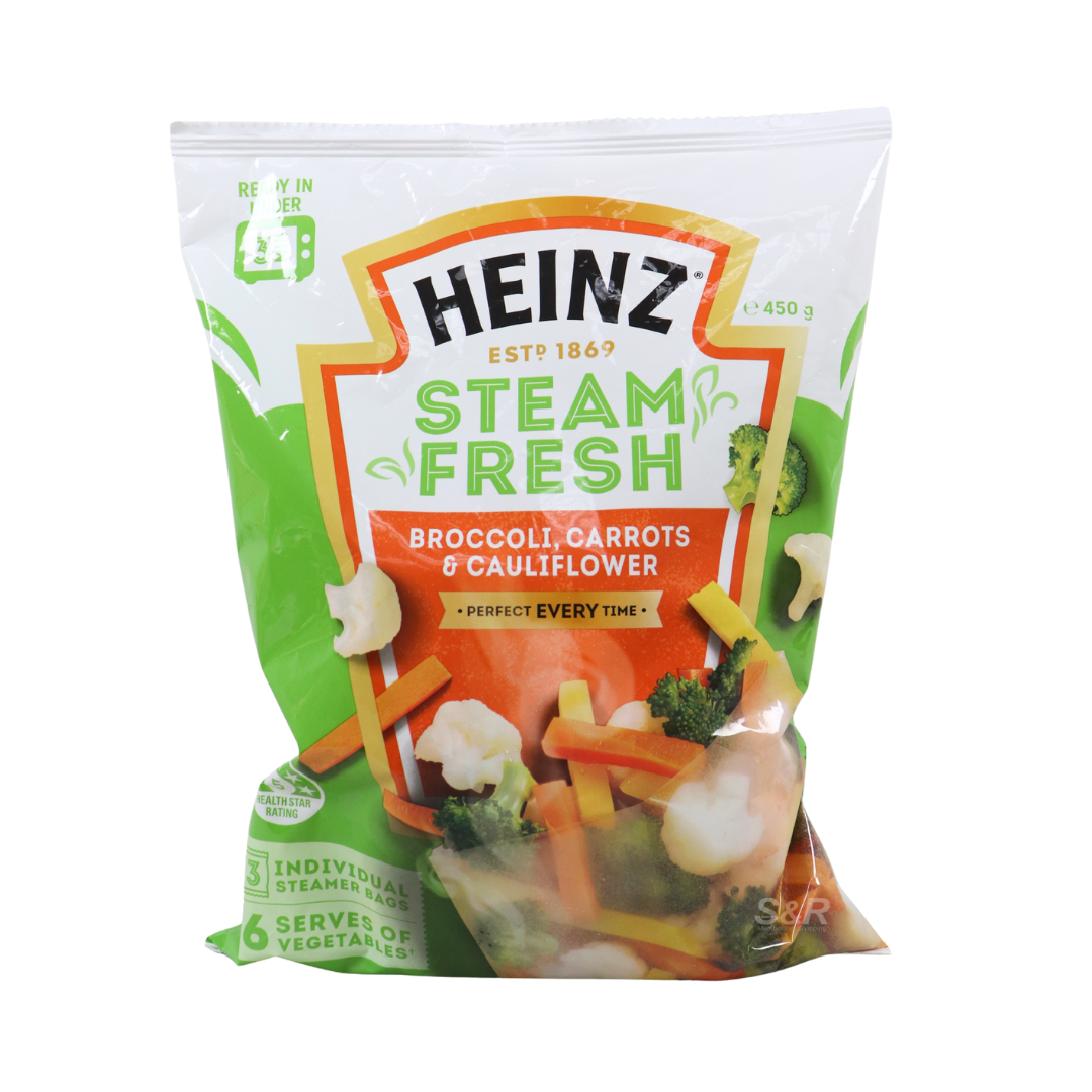Heinz Steam Fresh Broccoli, Carrots & Cauliflower Mix 450g